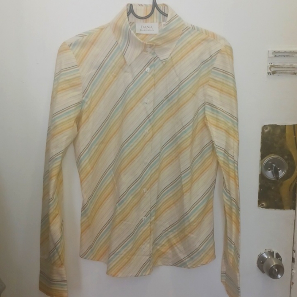 Dana Bushman striped blouse size 4 multiple colors